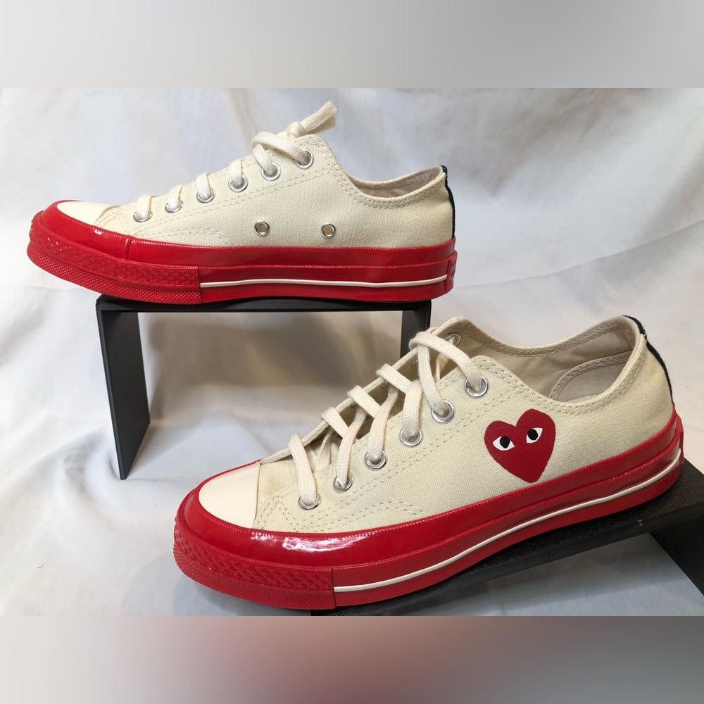 Women’s Converse x Comme De Garçons CTAS Low Top Sneaker - Size 5.5 - No Box - Picture 11 of 12